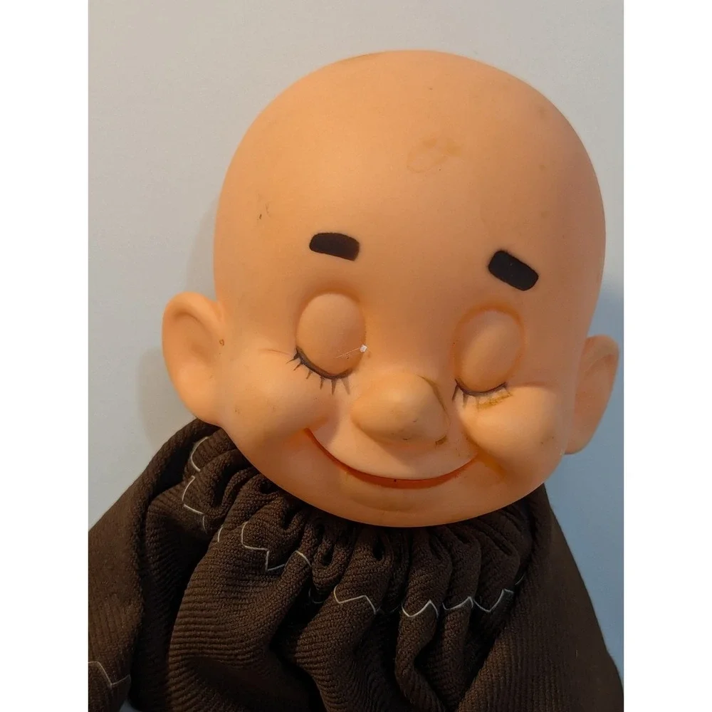 Monk‎ vintage plastic face friar monk hand puppet